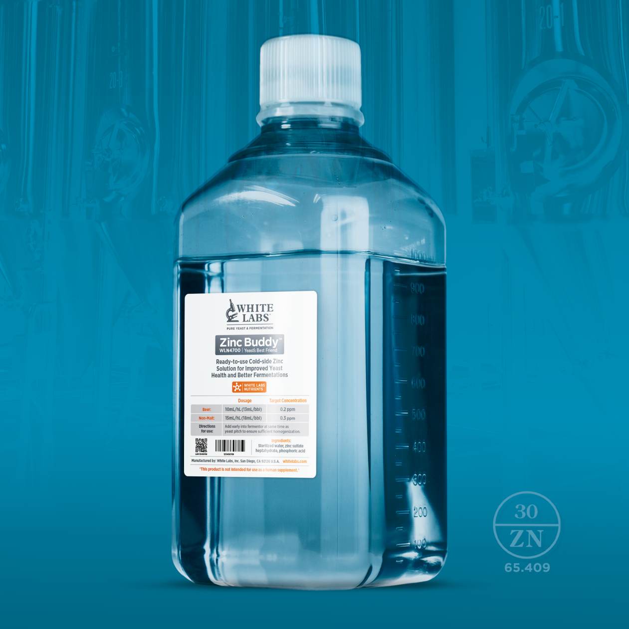 White Labs Zinc Buddy yeast nutrient solution