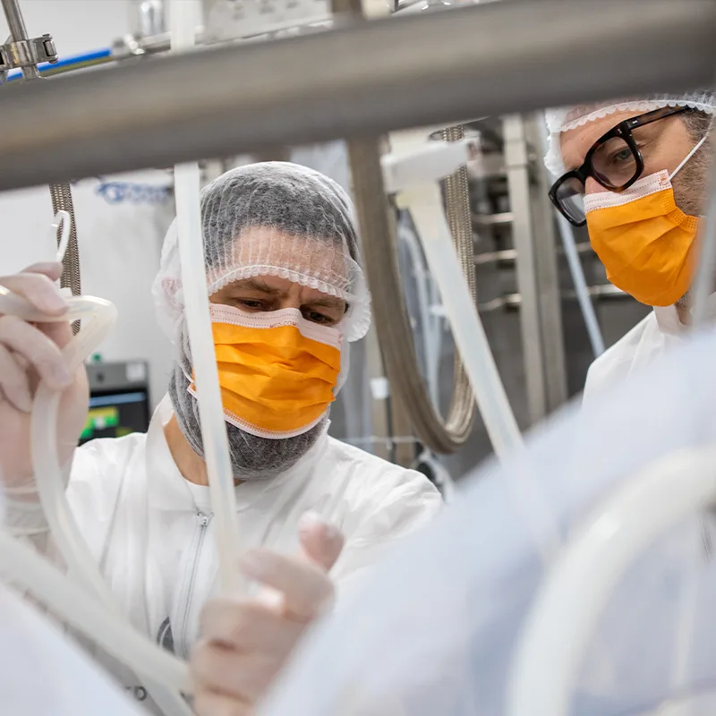 Image of workers in yeast factory