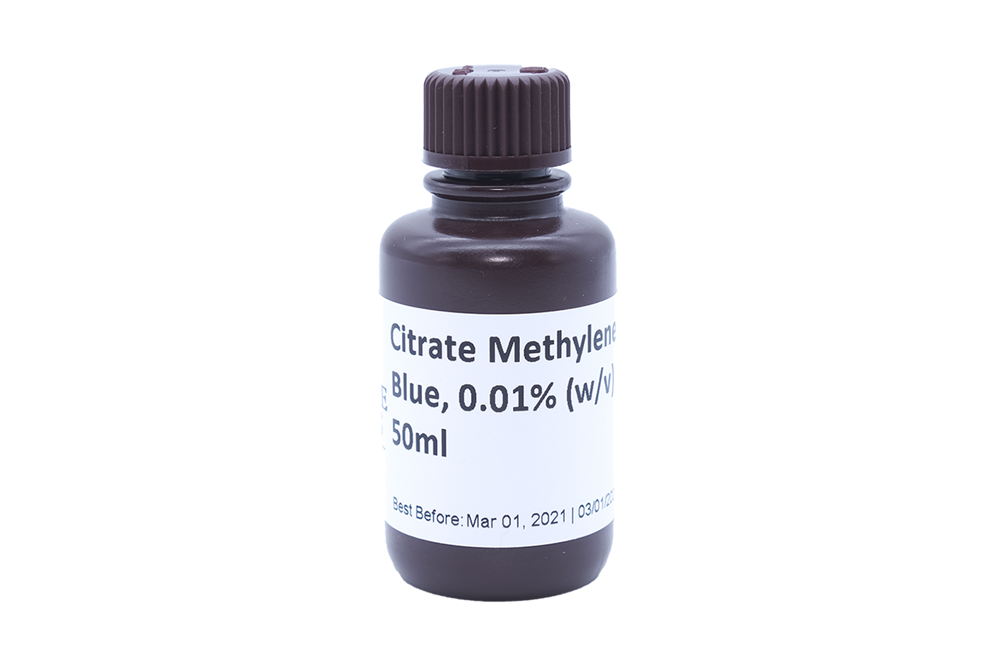 Citrate Methylene Blue, 0.01% (w/v) 50mL